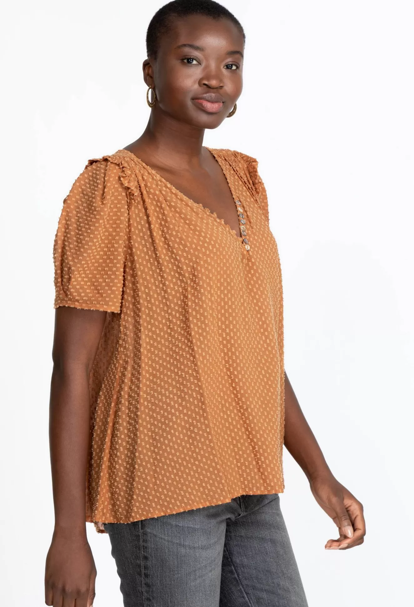 Tops>Johnny Was Archer Flare Top Margo