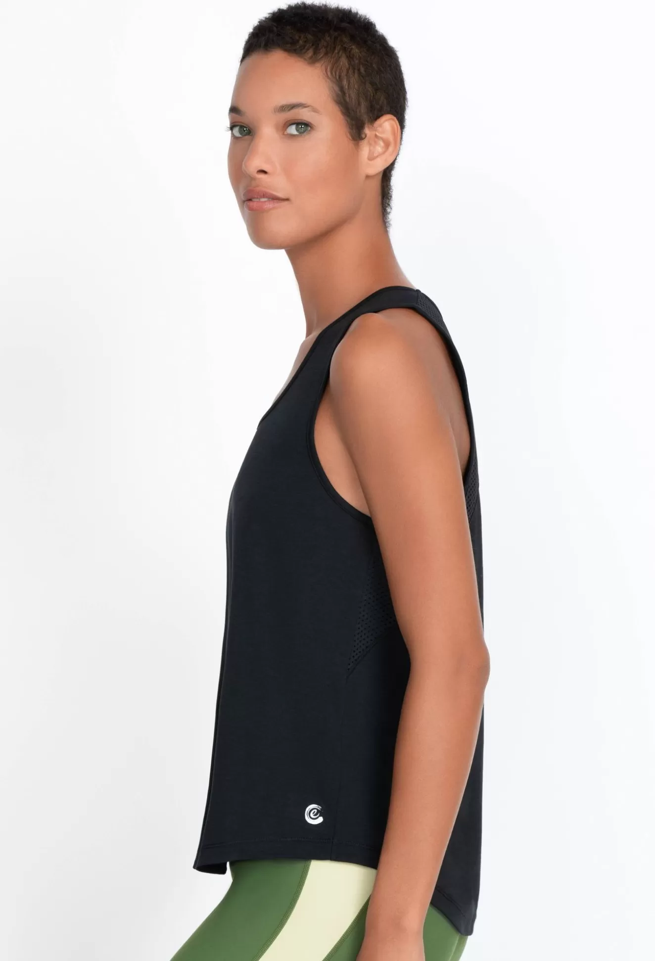 Tops>Johnny Was Effect Mesh Contrast Tank Tofu