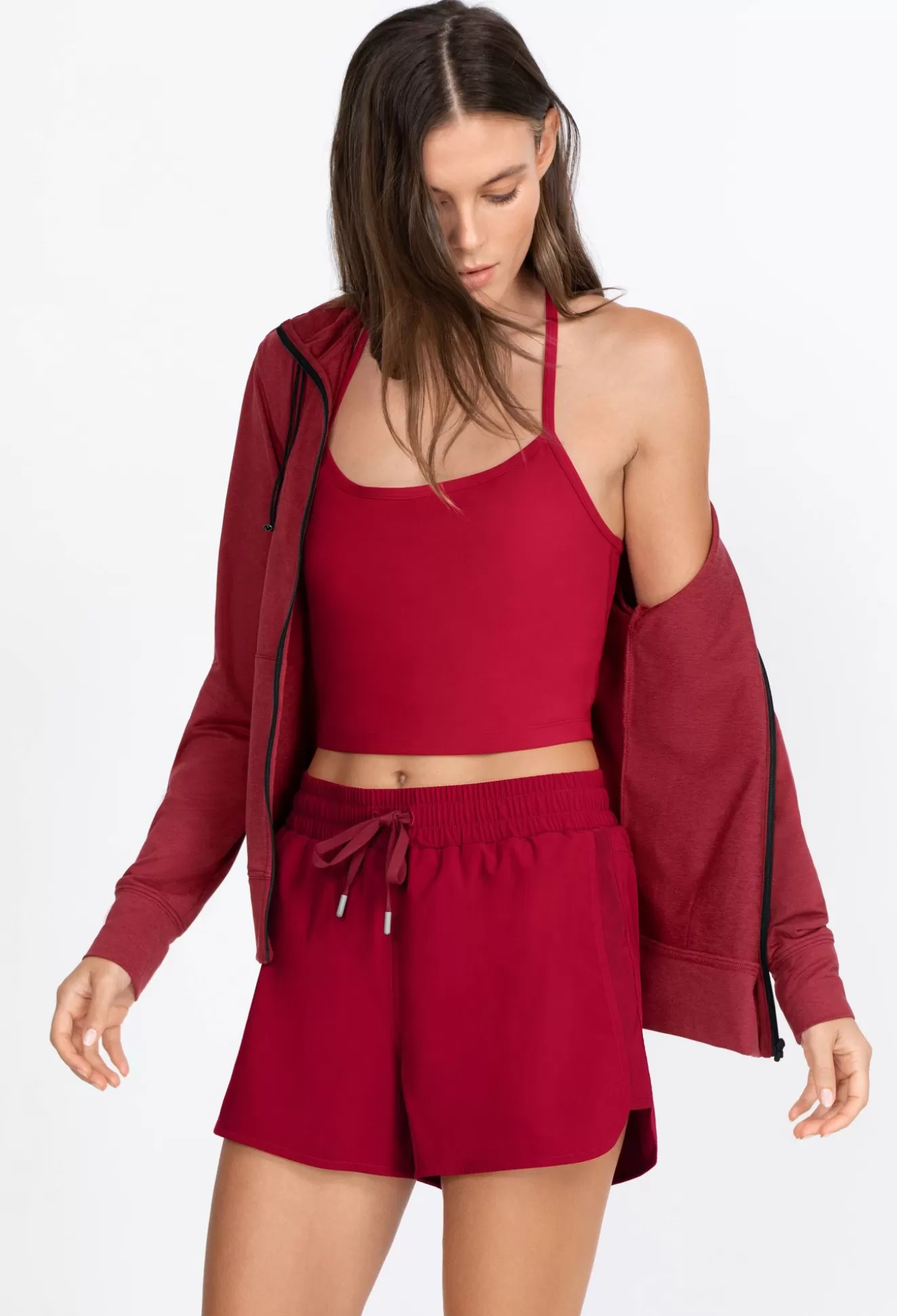 Tops>Johnny Was Endurance Cross Back Cami Rio Red