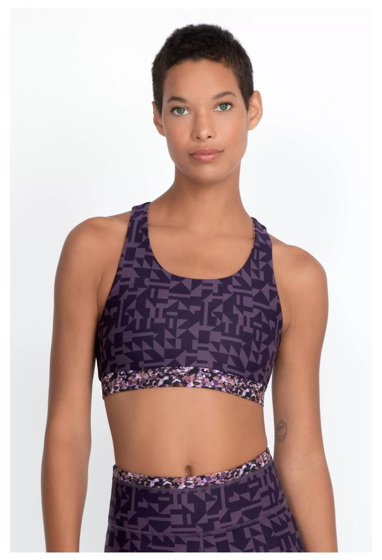Tops>Johnny Was Endurance Reversible Sports Bra Vintage Violet Prism