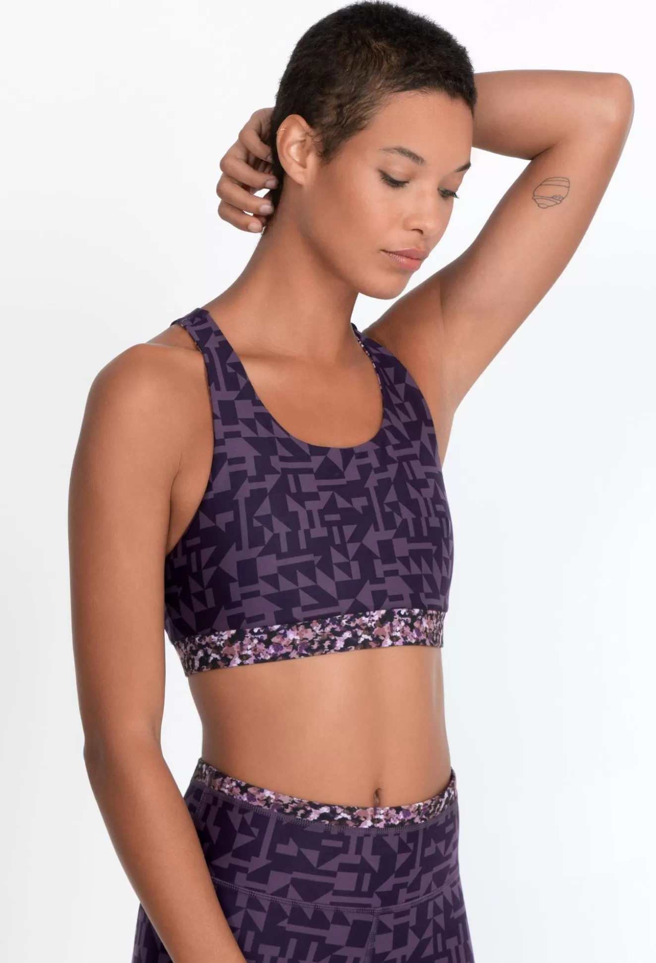 Tops>Johnny Was Endurance Reversible Sports Bra Vintage Violet Prism
