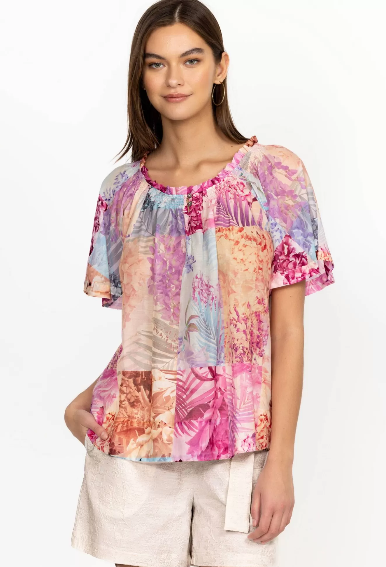 Tops>Johnny Was Esme Peasant Blouse Bliss